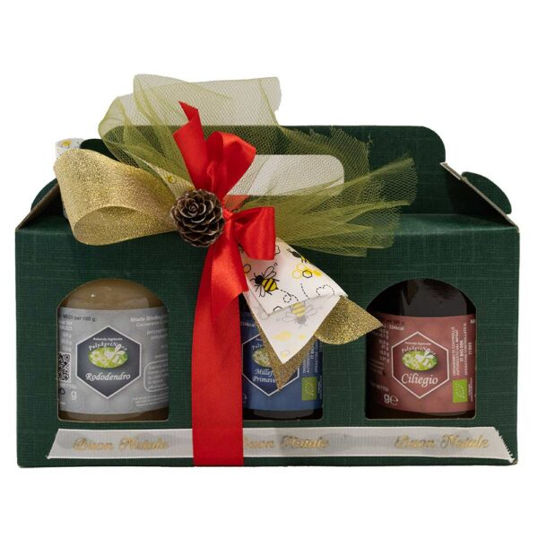 Confezione Cartone 3 Vasetti - Natale